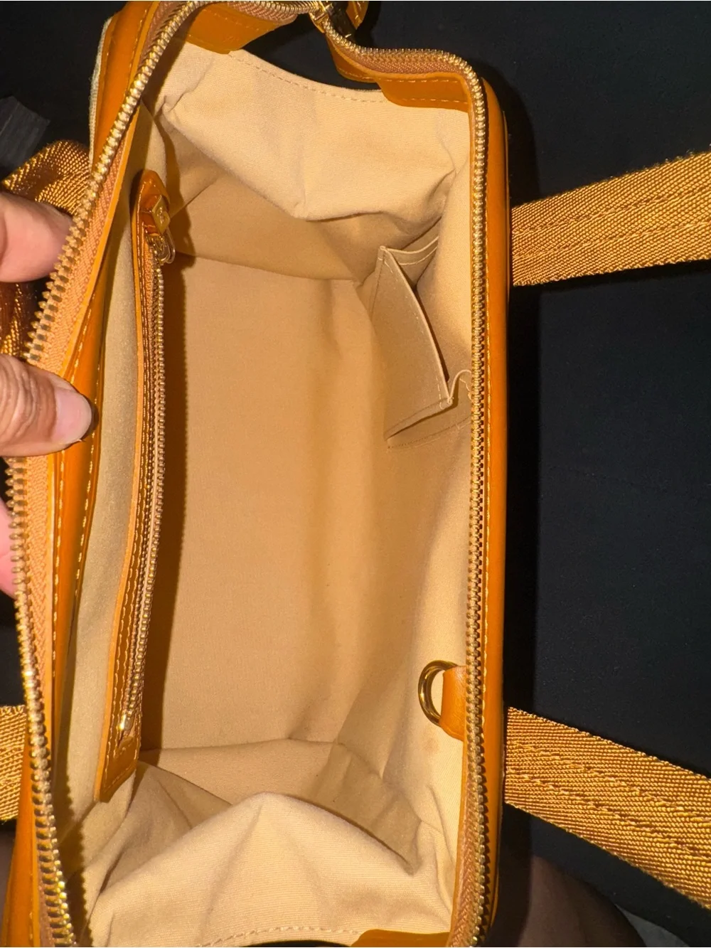 Louis Vuitton Monogram Mini Lin Josephine PM Beige Tan Handbag